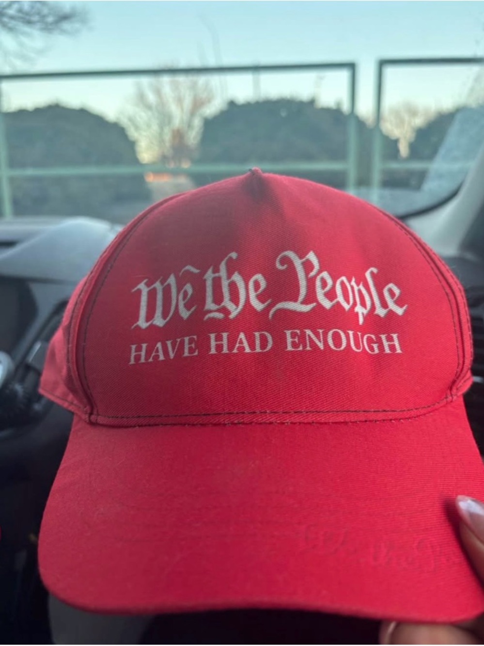 Red "We The People Have Had Enough" Embroidered Cap